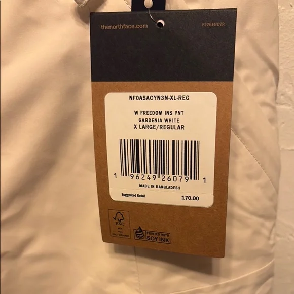 The North Face Women’s Off-White/Cream Snow Pants - Picture 2 of 6